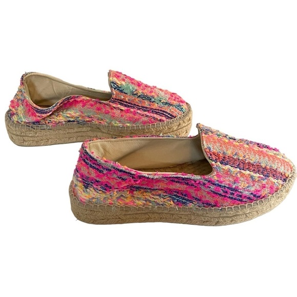 MANEBI - SIZE 39 - US 8 - MADE IN SPAIN - MULTI COLORS - PLATFORM ESPADRILLE S5 - Picture 6 of 15